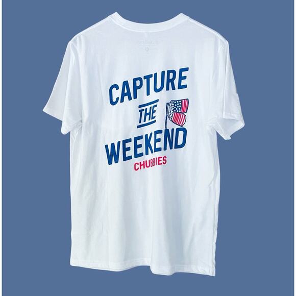 Chubbies Tee Shirt Graphic Short Sleeve White Size Medium - Picture 1 of 9